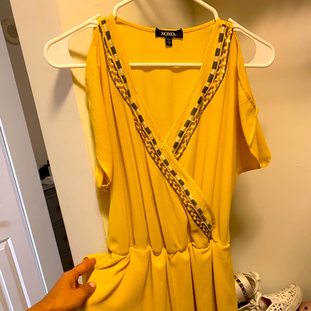 Yellow short romper